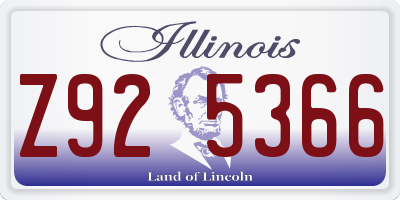 IL license plate Z925366