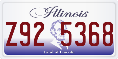 IL license plate Z925368