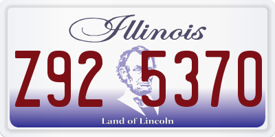 IL license plate Z925370