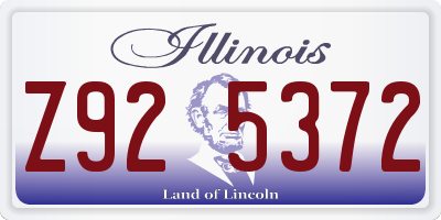 IL license plate Z925372