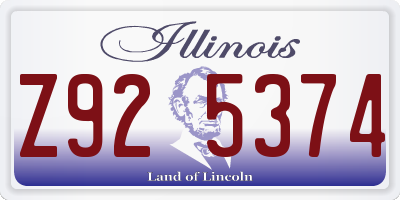 IL license plate Z925374