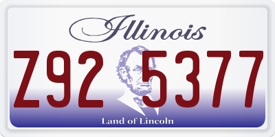 IL license plate Z925377