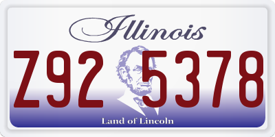 IL license plate Z925378