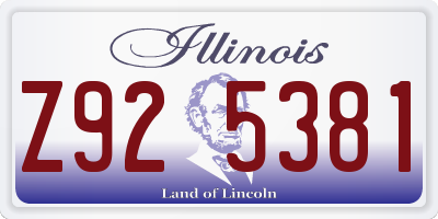 IL license plate Z925381
