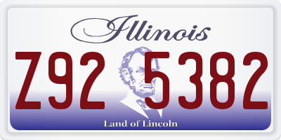 IL license plate Z925382