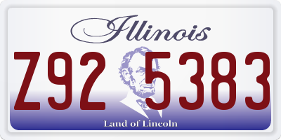 IL license plate Z925383