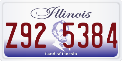 IL license plate Z925384