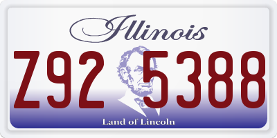 IL license plate Z925388