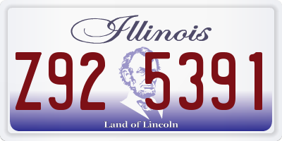 IL license plate Z925391