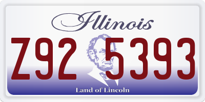 IL license plate Z925393