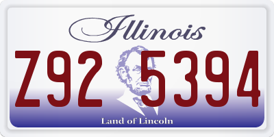 IL license plate Z925394