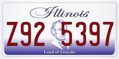 IL license plate Z925397