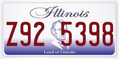 IL license plate Z925398