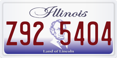 IL license plate Z925404
