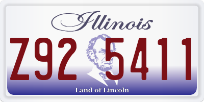 IL license plate Z925411