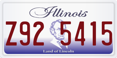 IL license plate Z925415