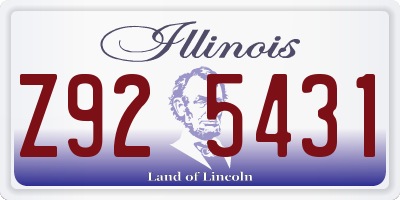 IL license plate Z925431