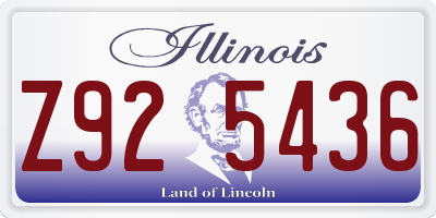 IL license plate Z925436