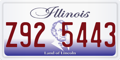 IL license plate Z925443