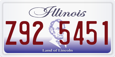 IL license plate Z925451