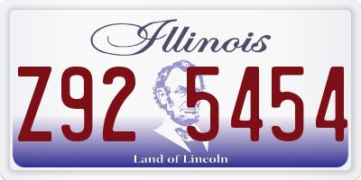IL license plate Z925454