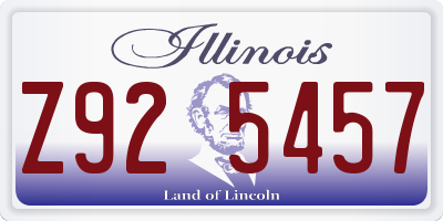 IL license plate Z925457