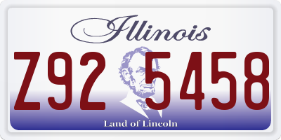 IL license plate Z925458