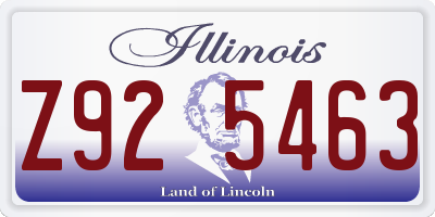 IL license plate Z925463