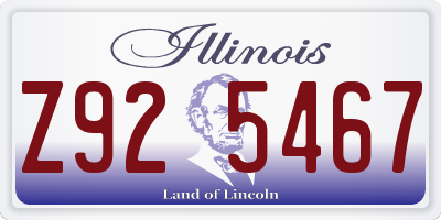 IL license plate Z925467
