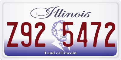 IL license plate Z925472