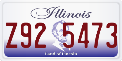 IL license plate Z925473