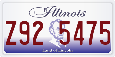 IL license plate Z925475
