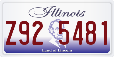 IL license plate Z925481