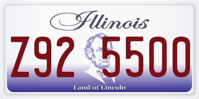 IL license plate Z925500