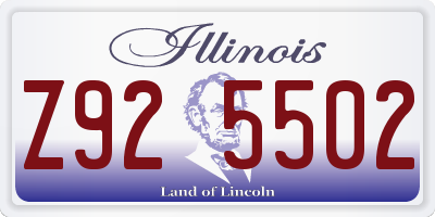 IL license plate Z925502
