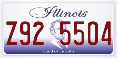IL license plate Z925504