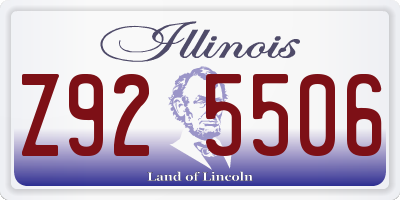 IL license plate Z925506