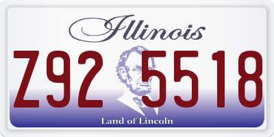 IL license plate Z925518