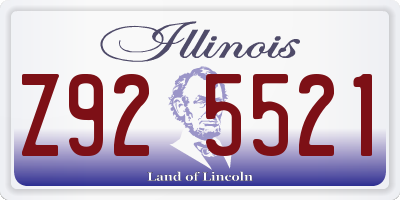 IL license plate Z925521