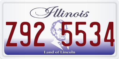 IL license plate Z925534