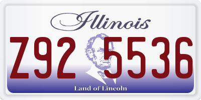 IL license plate Z925536