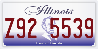 IL license plate Z925539