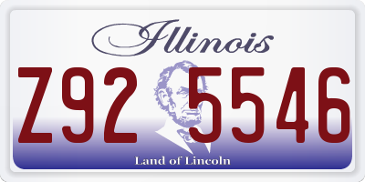 IL license plate Z925546