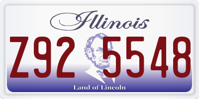 IL license plate Z925548