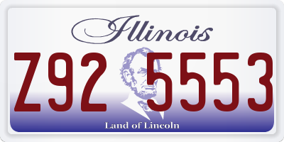 IL license plate Z925553