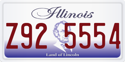 IL license plate Z925554