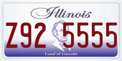 IL license plate Z925555