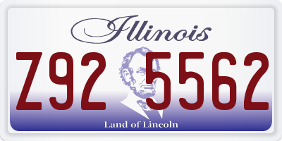 IL license plate Z925562