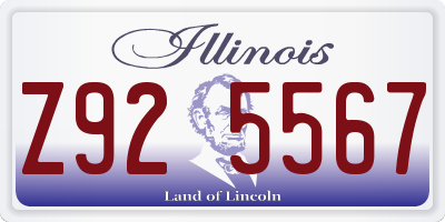 IL license plate Z925567