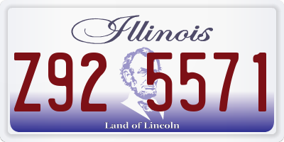 IL license plate Z925571
